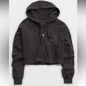 Aerie full zip cropped hoodie